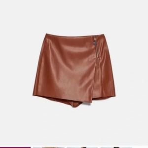 Zara faux leather shorts